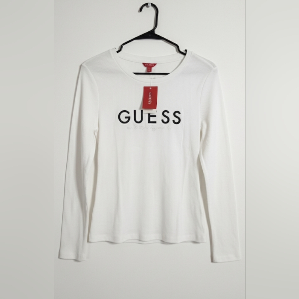 NWT Guess White Long Sleeve Shirt